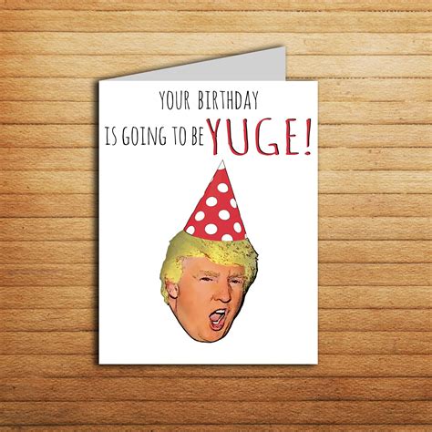 Donald Trump Birthday Card Birthday T For Boyfriend Etsy