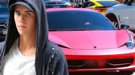 Justin Bieber Stopped By Police For Speeding In New Ferrari Mirror