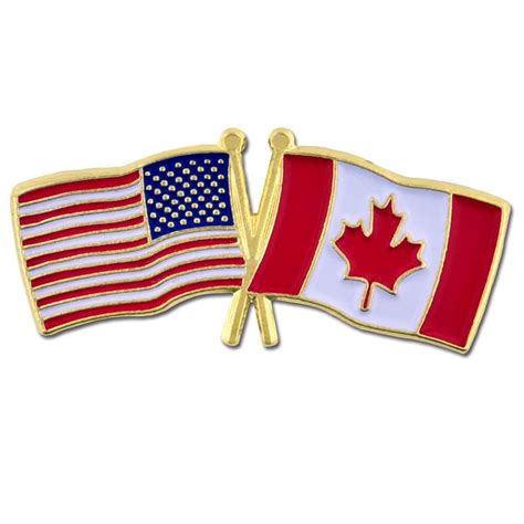 Jewelry And Watches Pinmarts Usa And Canada Crossed Friendship Flag