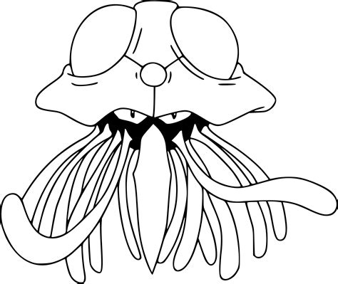 Coloriage Tentacruel Pokemon à Imprimer