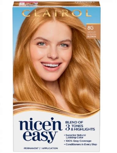 Clairol Nicen Easy Permanent 8g Medium Golden Blonde Hair Color 1 Ct King Soopers
