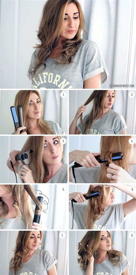 how to straighten curly hair with flat iron a step by step guide best simple hairstyles for