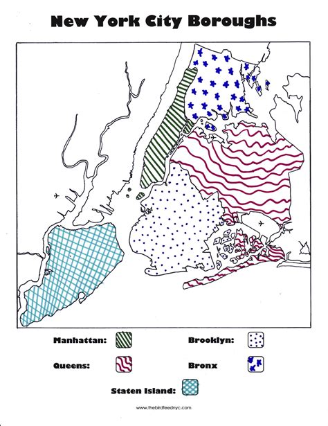 New York City Boroughs Coloring Activity For Kids
