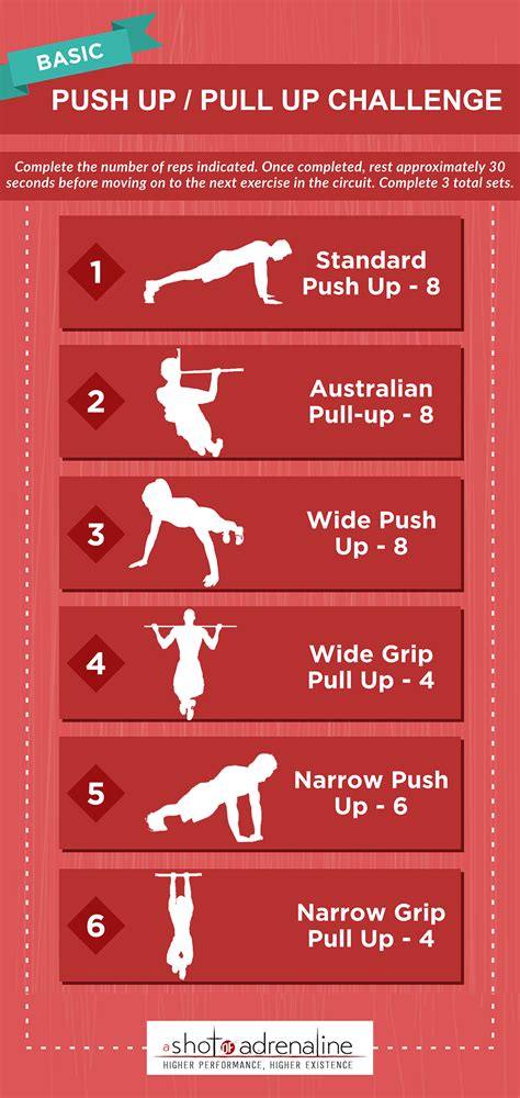 The Official Push Up Pull Up Challenge Includes Follow Along Pdf