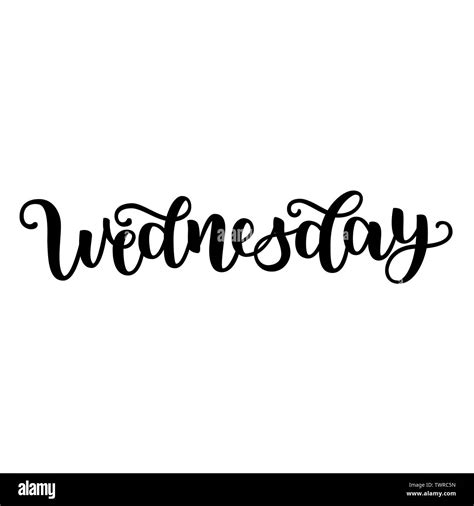 Wednesday Handwriting Font By Calligraphy Illustration Isolated On