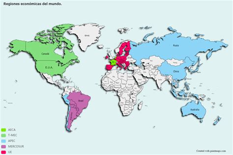 Regiones Económicas Del Mundo Mundo Mapas De Usuario