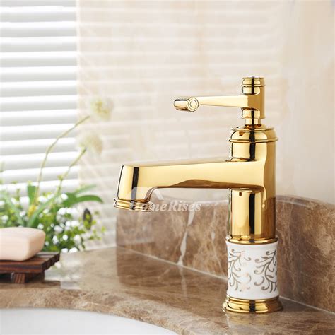 Brand new in box ready to ship. Gold Bathroom Faucet Single Handle Polished Brass Ceramic ...