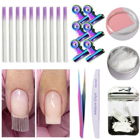 7pcs Set Professional Fiberglass Nail Extension Nail Silk Wraps