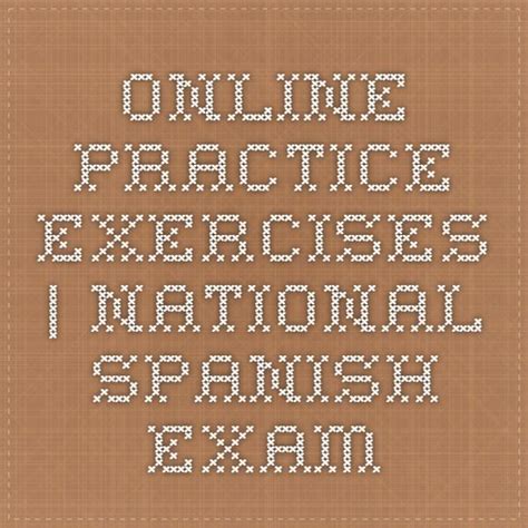 Online Practice Exercises National Spanish Exam Teaching Spanish