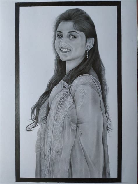 Wooden Black Preferred Black And White Pencil Sketch Of Girl
