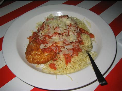 Slice chicken breast into strips on a bias (45 degree angle) and place on top of pasta.enjoy! bruschetta chicken pasta tgi fridays