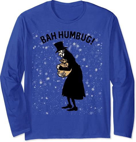 Retro Weihnachten Scrooge Bah Humbug Shirt Weihnachten Langarmshirt