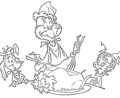 Whoville Coloring Pages Grinch And Cindy Lou Who Free Printable