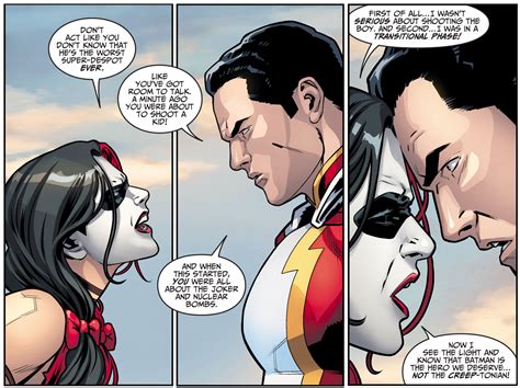 Harley Quinn Challenges Shazam To A Fight Injustice Gods Among Us Comicnewbies