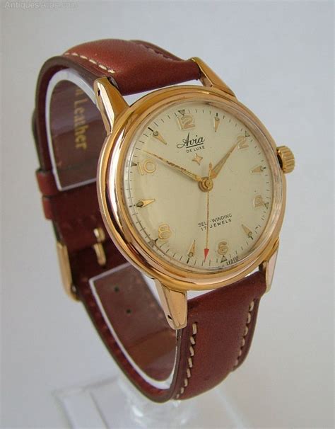 Antiques Atlas A Gents 1950s Avia De Luxe Wrist Watch