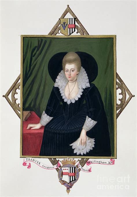 Portrait Of Frances Walsingham Countess Of Essex From Memoirs Of The