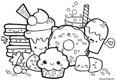 Coloriage swag a imprimer ides de dessin kawaii fille a. Coloriage kawaii food - JeColorie.com