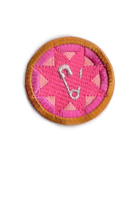 Pink Safety Pin Patch | Alison Glass