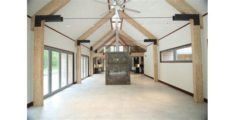 Exposed Engineered Wood Completes Modern Barn House Interior Products