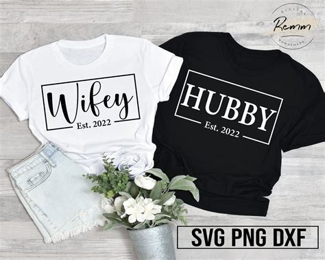 Hubby And Wifey 2022 Svg Est 2022 Svg Bride And Groom Svg Etsy Uk