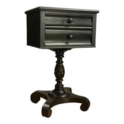 Black Pedestal Nightstand Chairish