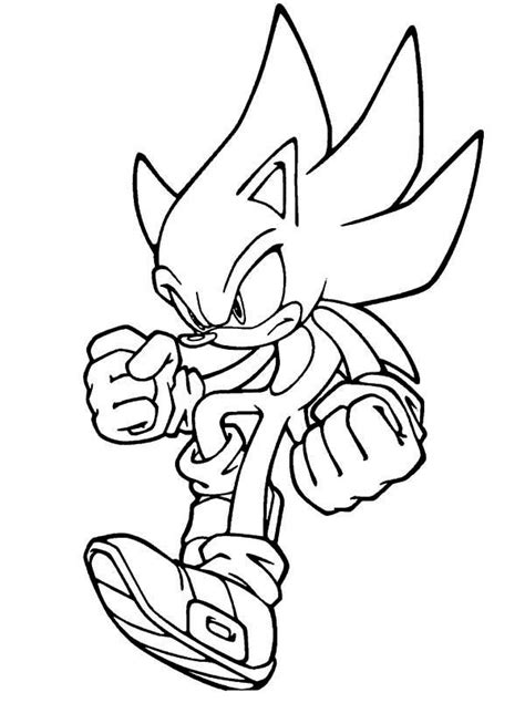 Sonic coloring page from sonic category. Super sonic coloring pages to download and print for free