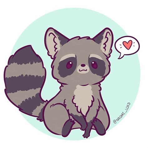 Pin By Mayuri Sama On Arte Cute Animal Drawings Cute Raccoon Cute