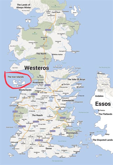 Map Of Westeros Isle Of Naath Maps Of The World