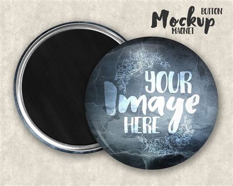 Download Magnet Button Mockup Template with Front and Back view | Etsy | Mockup template, Mockup, Magnets
