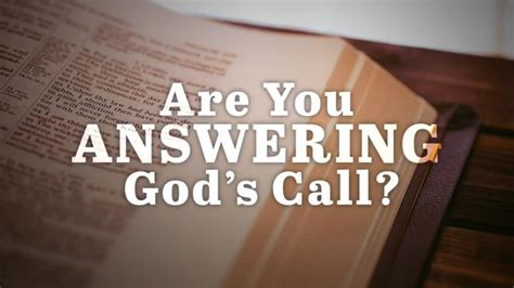 Are You Answering Gods Call