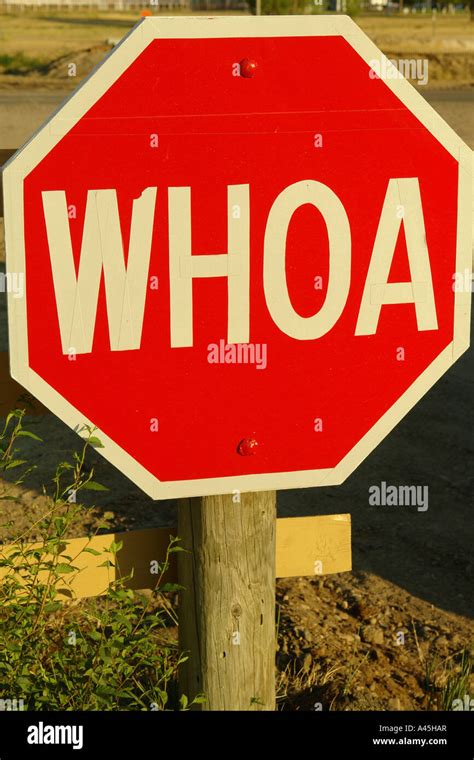 Whoa Stop Sign Hi Res Stock Photography And Images Alamy