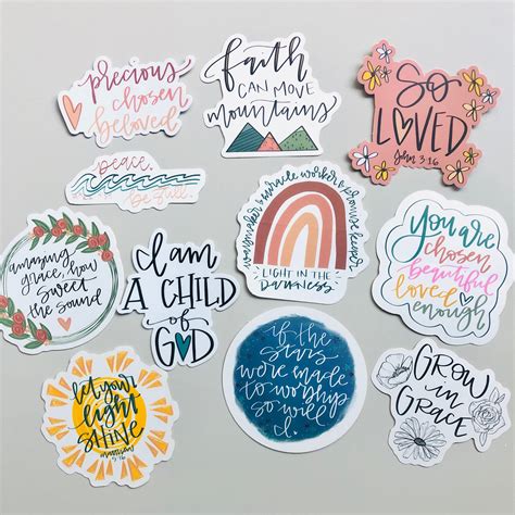 Whole Collection Vinyl Faith Stickers 18 Total Etsy