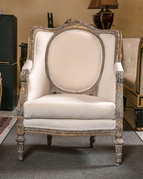 Pair Of Vintage French Louis Xvi Style Bergere Chairs At 1stdibs