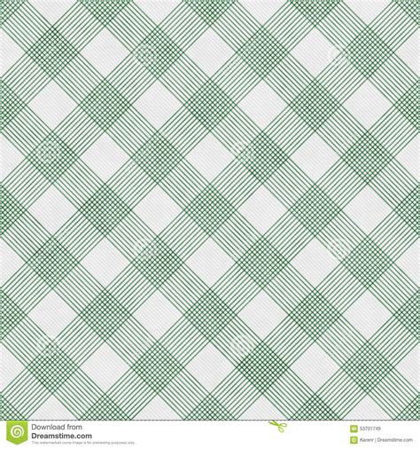 Green And White Striped Gingham Tile Pattern Repeat Background Stock