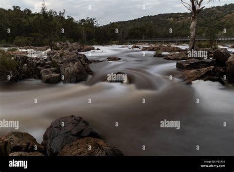 Long Exposure Of The Bells Rapids Flowing In Perth Western Australia