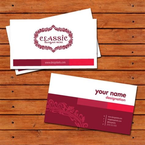 Free Vector Classic Business Card Design Template