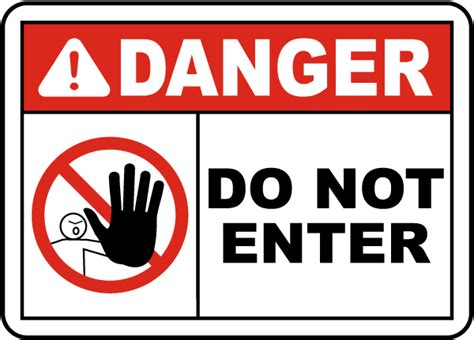 Danger Do Not Enter Sign F3802 By