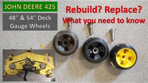 John Deere 48 And 54 Hd Mower Deck Gauge Wheel Guide Youtube
