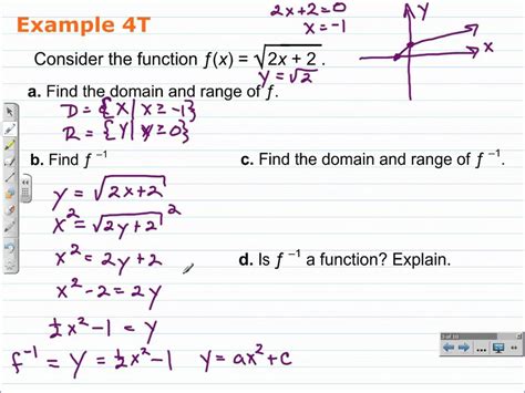 Find the Domain of a Function and Its Inverse | Algebra 2 Video - YouTube