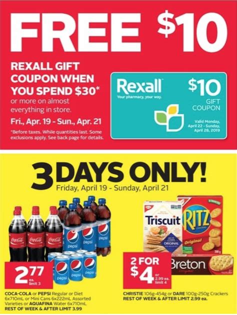 Rexall Pharma Plus Canada Coupons And Offers Free 10 Rexall T Coupon