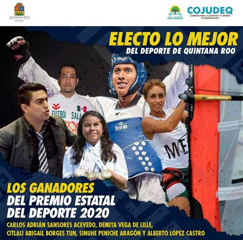 Lipnja 1997.) je meksički taekwondo sportaš.1 osvojio je zlatnu medalju 2018. Carlos Joaquín entregó a jóvenes quintanarroenses el Premio Estatal del Deporte 2020 desde ...