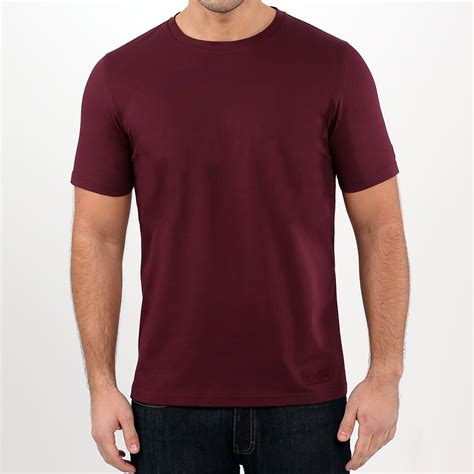 Mens Red T Shirt Bordeaux Red Cotton T Shirts Retro Red