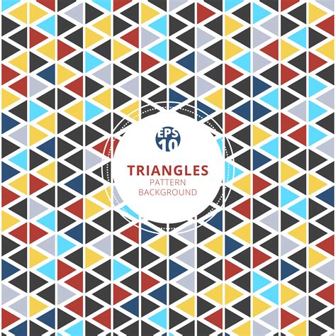 Colorful Triangles Pattern On White Background 600500 Vector Art At