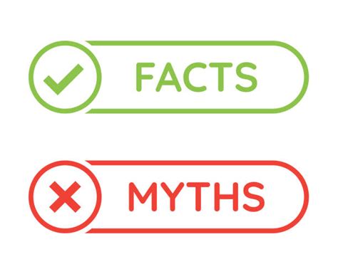 50 Myth Vs Fact Infographic Illustrations Royalty Free Vector
