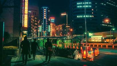 Neon Tokyo Japanese Street Night Bicycle Desktop