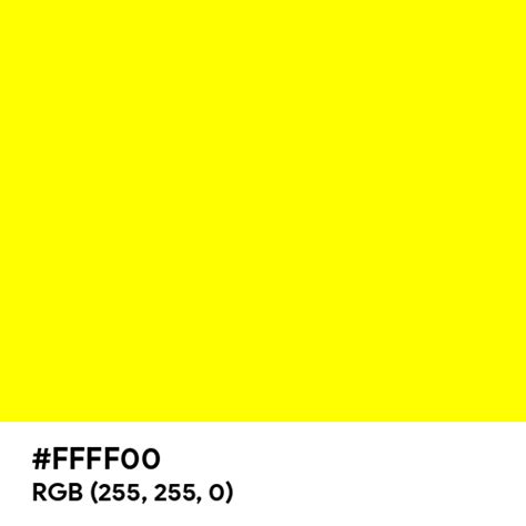 Yellow Color Hex Code Is Ffff00