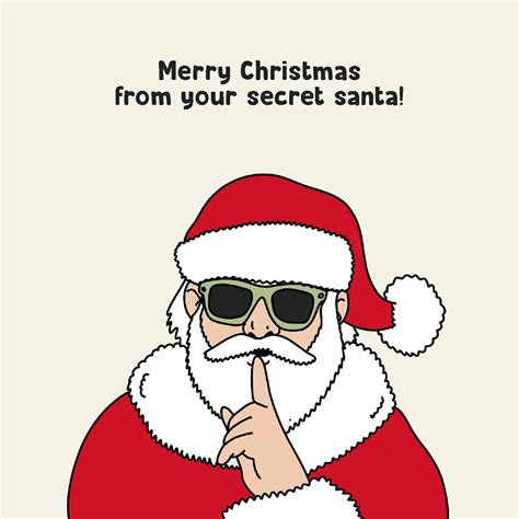 Secret Santa Christmas Card Boomf
