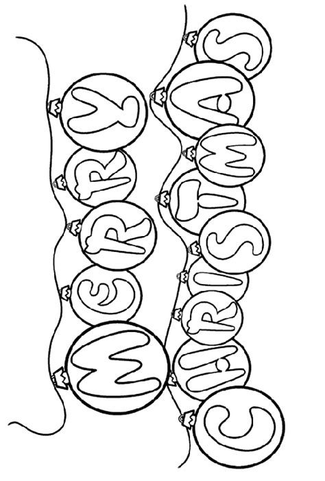 Christmas Sign Coloring Page For Kids