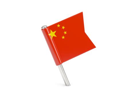 Square Flag Pin Illustration Of Flag Of China