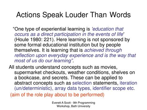 Ppt Actions Speak Louder Than Words Presented With Powerpoint